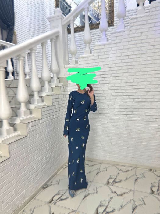 Синие платье за 5000 тг