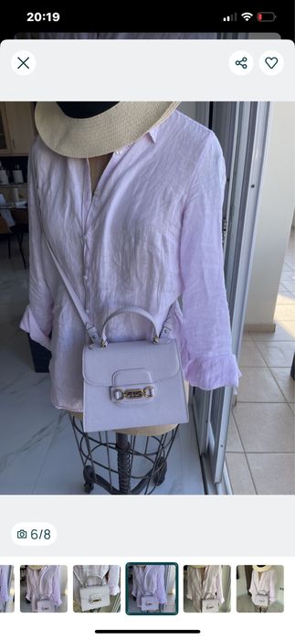 Чанта Pinko естествена кожа