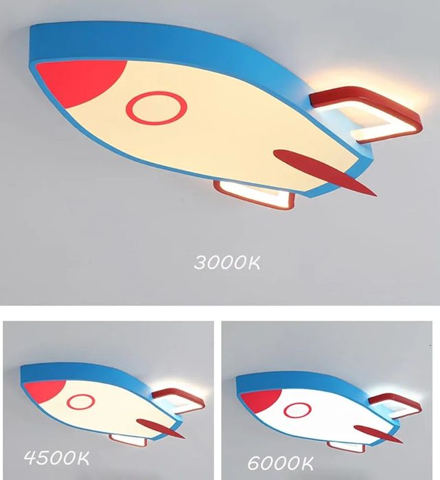 Таванна лампа William 337，Creative Rocket плафониера Ковано желязо