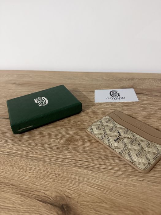 Goyard card holder beige
