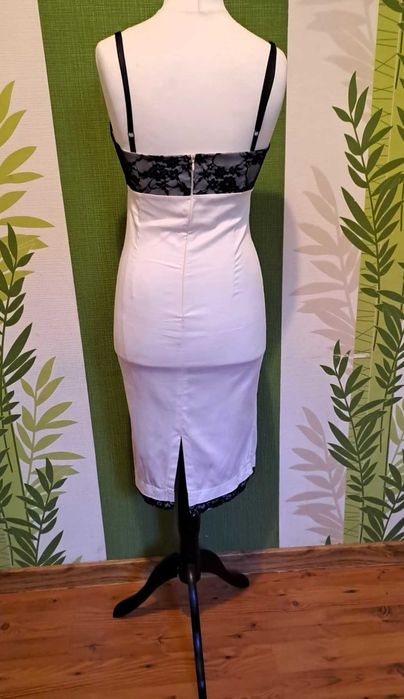 Rochie midi de ocazie de culoare alb, marimea M, marca Rinascimento