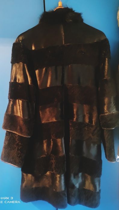 Кожаный пиджак женский нат.мех,нет кожа р-52