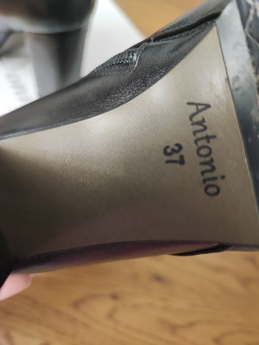 Botine ghete piele negre