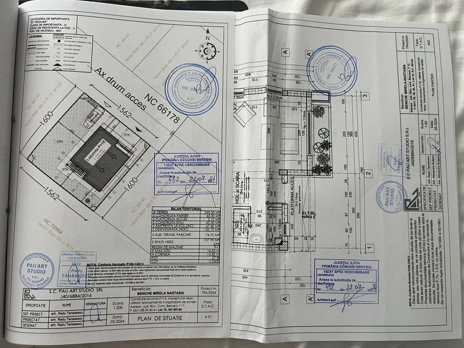 Teren 250 mp Berceni-deschidere 16 m-proiect+autorizatie-zona Mecaniza