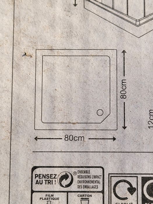 Cadita dus 80x80cm neutilizata