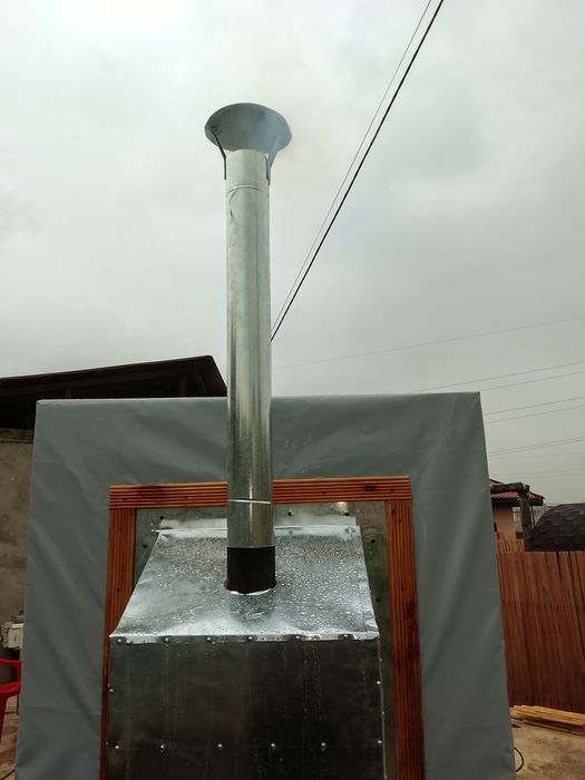 Баня на дровах прицеп