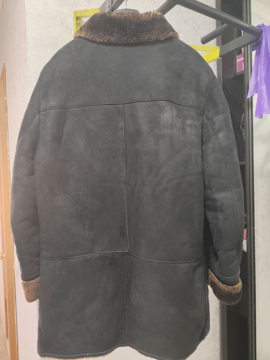 Дублёнка мужская, б/у, чёрного цвета