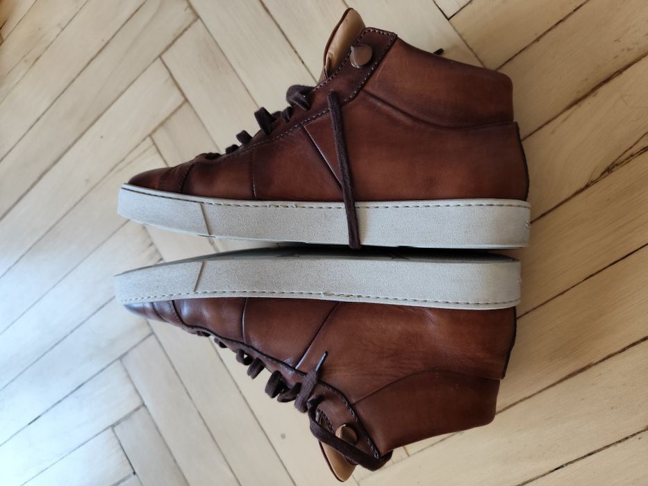 Santoni rocko италиански обувки от естествена кожа