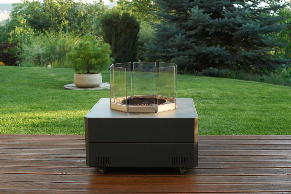 Masa de cafea/firepit smokeless/semineu de terasa