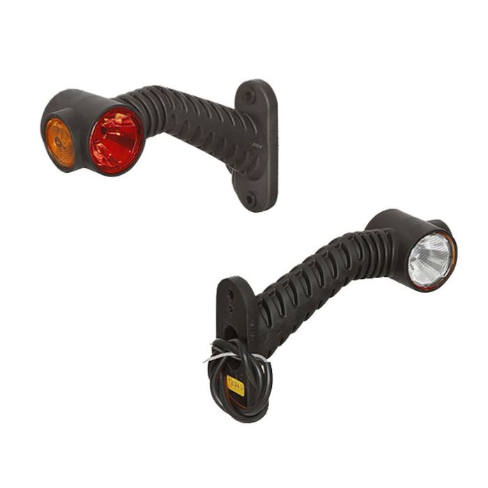 Lampa gabarit Universal, 12/24V, 175x100mm, rosu-alb-galben, omologare ECE, cu LED, , Stanga