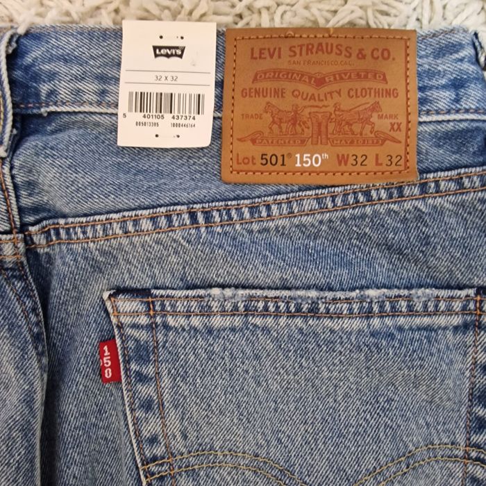 Original Levi's Men's 501 150th Year Aniversary Blue Denim Jeans