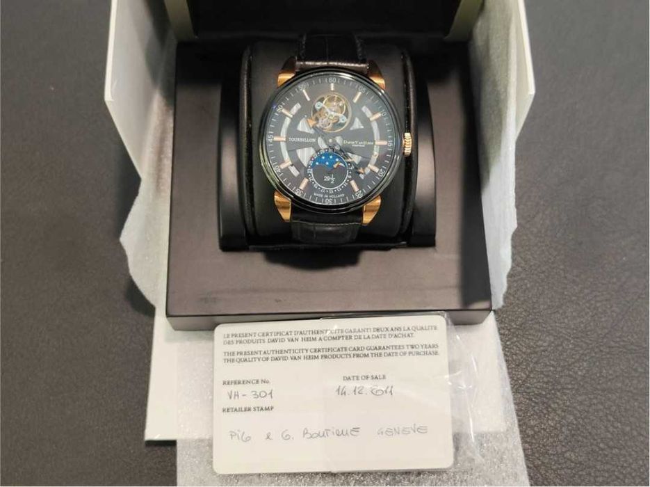 Холандски часовник със система Tourbillon. David Van Heim.