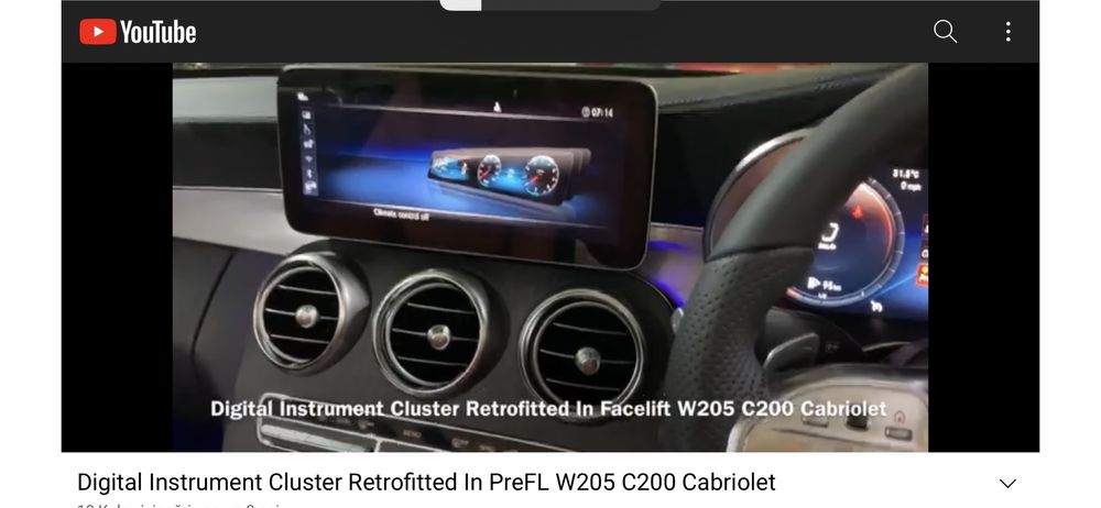 Kit navigatie bord digital Mercedes w205 C classe, V w447, w253 glc