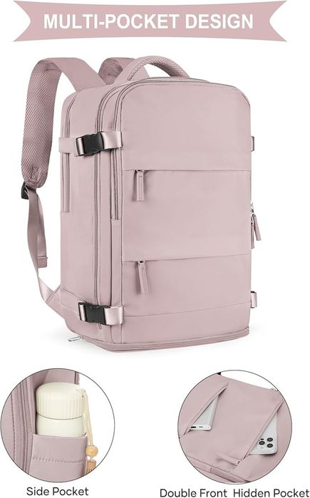 Rucsac Cabina Avion 40x20x25 Laptop 14 Waterproof Roz