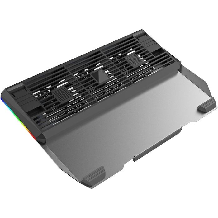 Cooler laptop Tellur Shade, 17", 3 ventilatoare, Band LED RGB, USB,