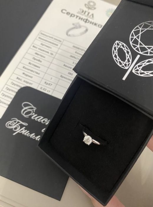 Кольцо эпл 0,52 ct