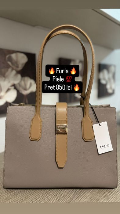 Genti Furla sau posete Coccinelle, noi, originale, piele, din Italia