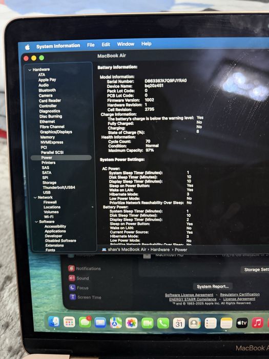 Macbook M1 Air 8/256Gb 13inch