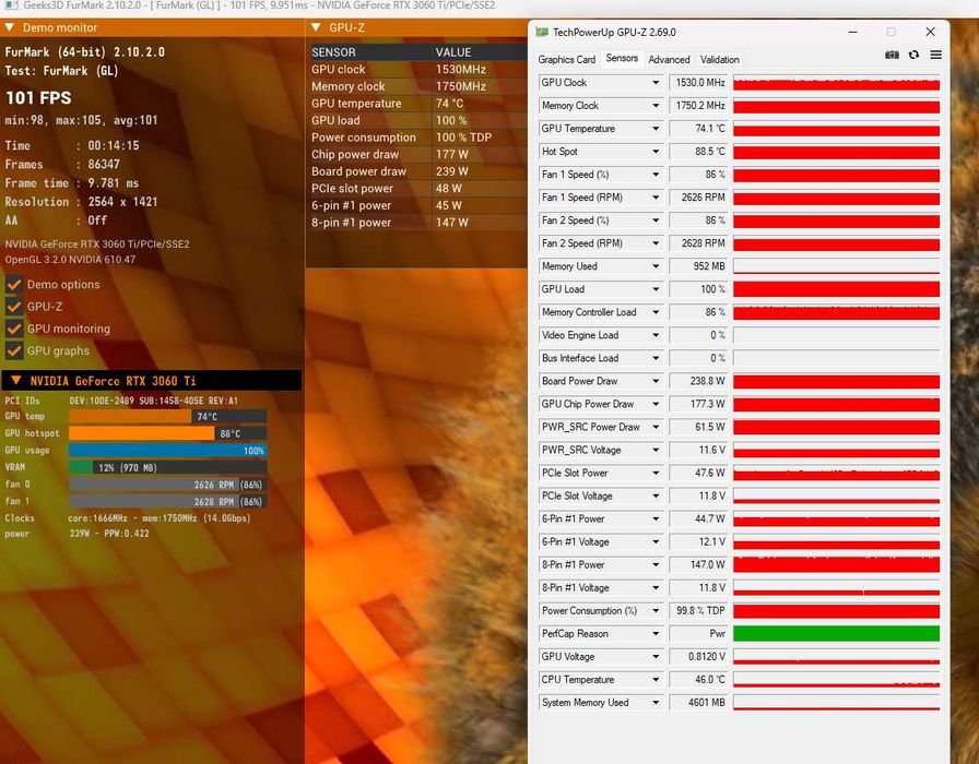 GPU RTX 3060 Ti 8GB Gigabyte Gaming OC Nvidia GeForce Видеокарта / Вкл.ДДС