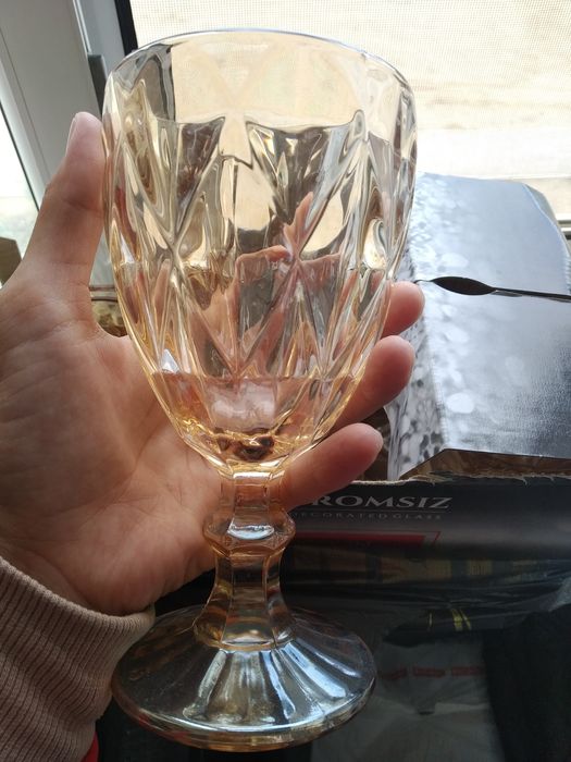 Фужеры золотистый 6шт