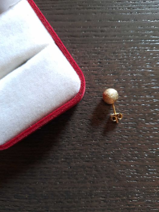 Cercei satinați aur 14 k, 585