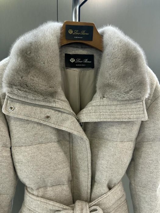 Палто с косъм от норка Loro Piana