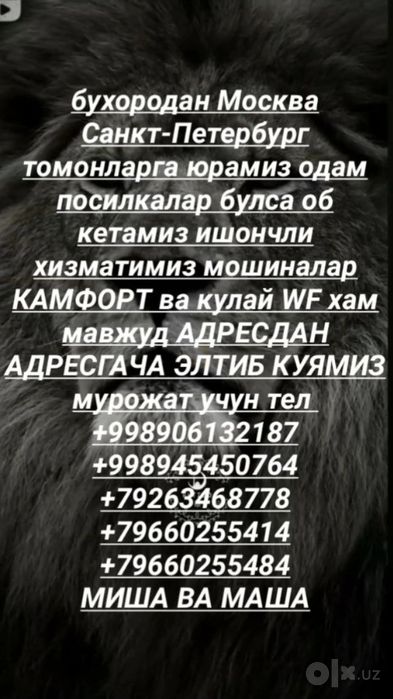 Такси хизмати Москва бухара
