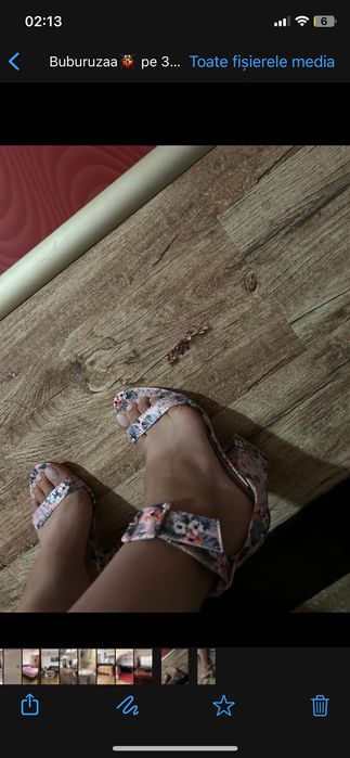 Sandale cu toc nr 38