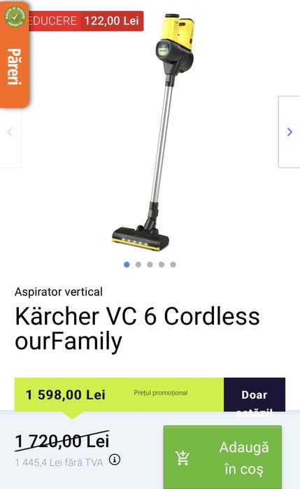 Nou! Aspirator vertical Karcher VC 6 Cordless ourFamily