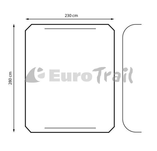 Cort gonflabil autoturism Eurotrail Cruiser Air 230 x 205 x 280 cm