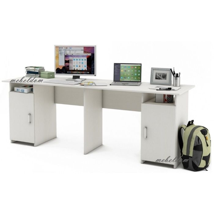 Бюро 208см. за двама с 2 плавни врати(код-1128)