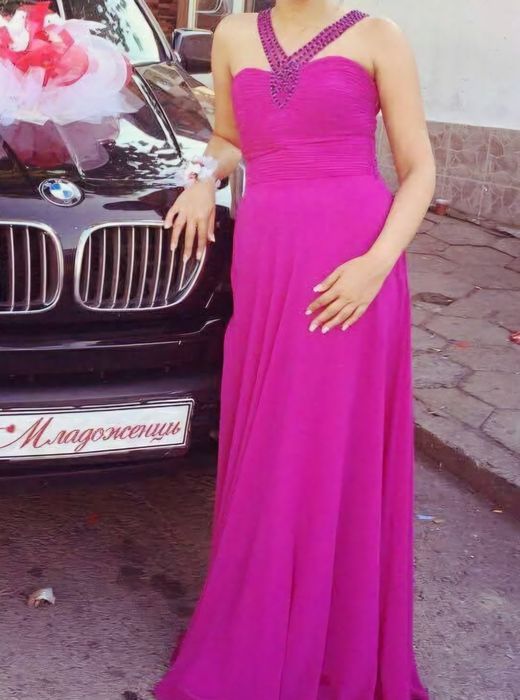 Лилава Рокля с ефек