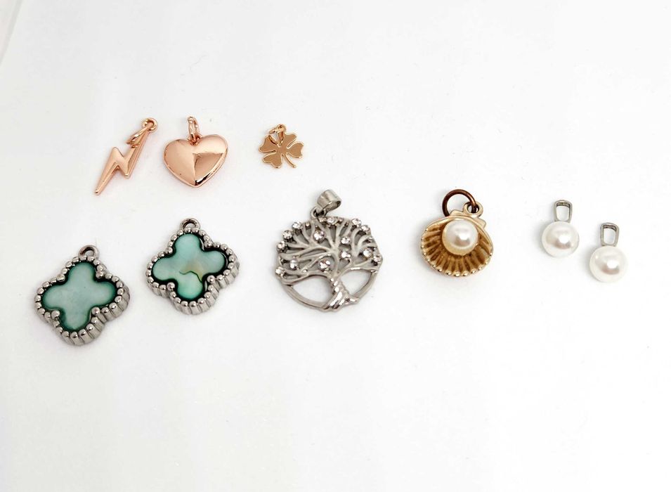 Висулки Sunlight детелина перла дърво черупка сърце мълния