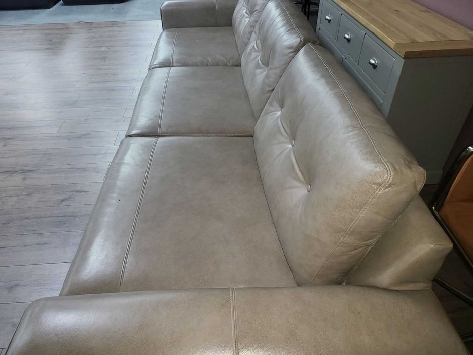 Бежов кожен диван четворка - 100 % естествена кожа