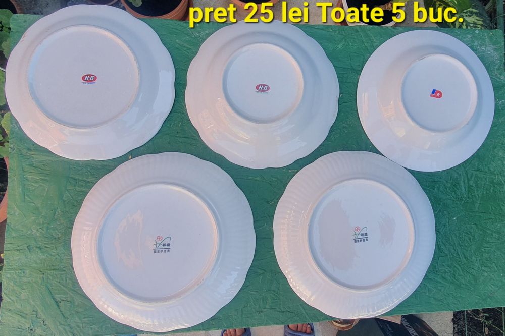 Farfurii portelan [set 5 buc.]