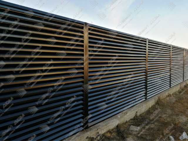 Забор жалюзи металлический