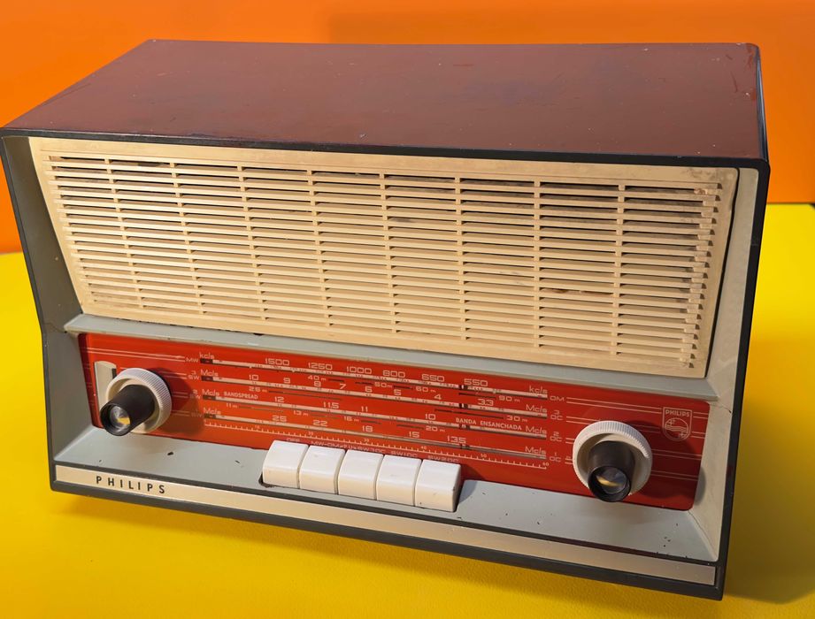 Ретро Лампово Радио Philips Работи