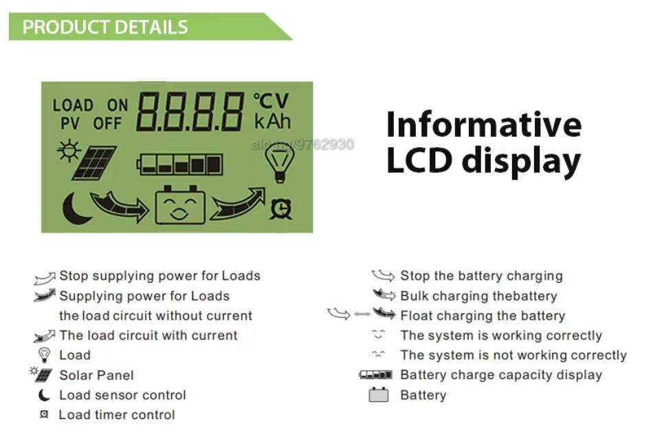 Соларен контролер CM6048Z 12V/24/36/48V Auto-60A