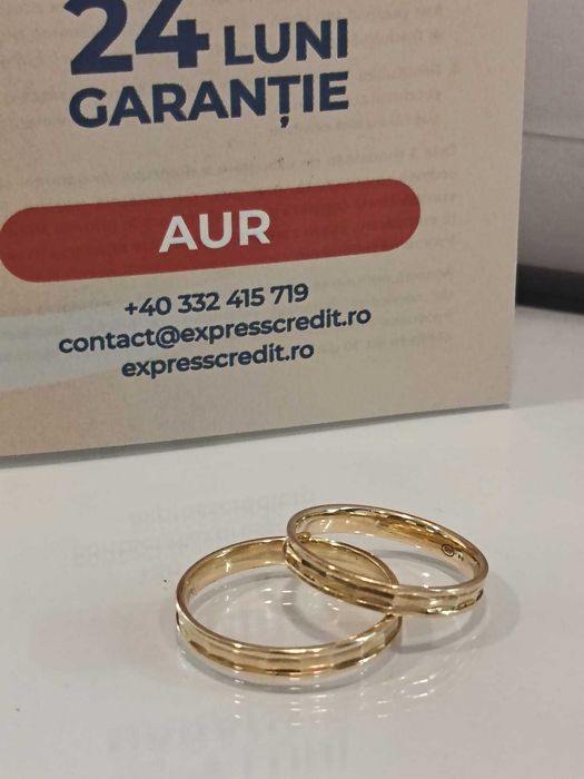 (AG41) Set verighete aur, 14k Certificat de garantie