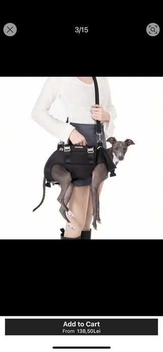 Rucsac+ham+ lesa,pentru catei!!Marimea L,dar este pentru un M.