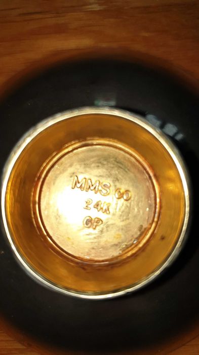 Cupa Sakazuki pentru sake, placata cu aur 24k, MMS Co