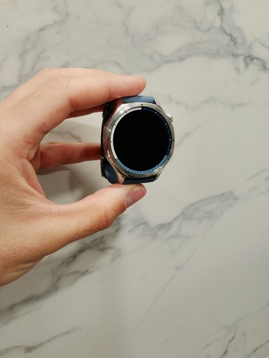 Huawei Watch GT 5, 46mm, Tarnish Stainless Steel Case, Blue Woven Strap