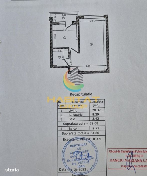 De Vanzare Garsoniera Moderna 34.80mp Berceni