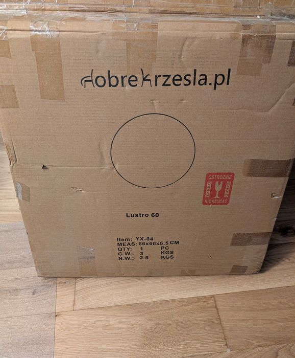 Oglinda rama metalica argintie 60 cm noua - 2 buc