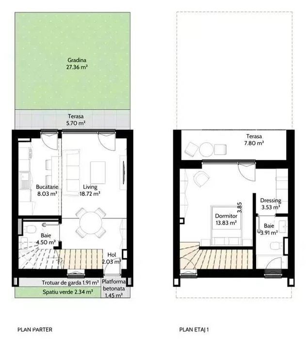 Apartament 2 Camere cu Gradina | Pompa de Caldura | Langa Lac