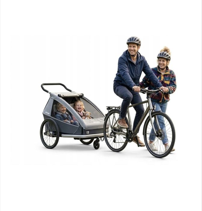 Remorca bicicleta Croozer Kid Keeke 2,cu suspensie Sylomer, 2 copii