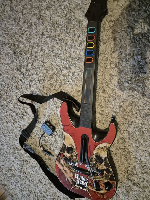 Controller guitar Hero ptr  PlayStation 3 ps3 ps 3 wireless complet cu dongle, Chitara model Les Paul,
