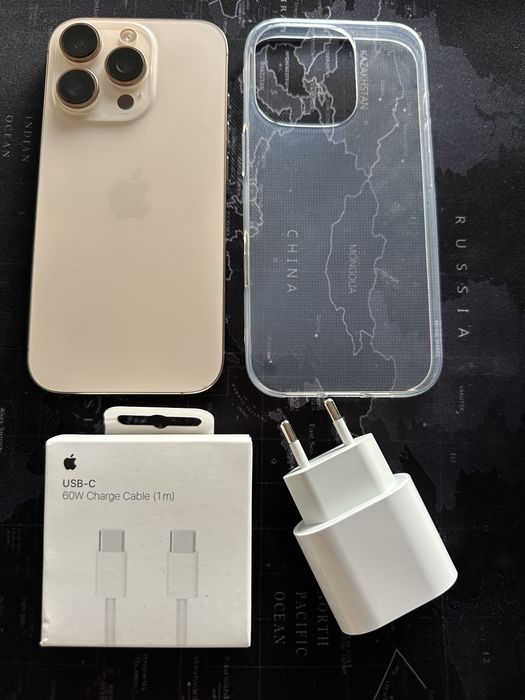 iPhone 16 Pro Gold, 94% baterie, in garantie