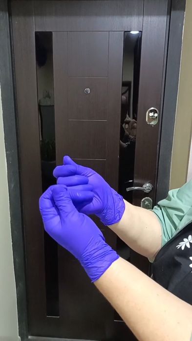 Перчатка , уй рузгор,  косметологияда ишлатиш учун нитриловые  100шт