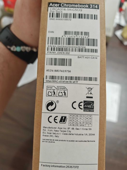 Лаптоп Acer Chromebook 314 CBOA314-1H-C5CQ – Нов, неизползван